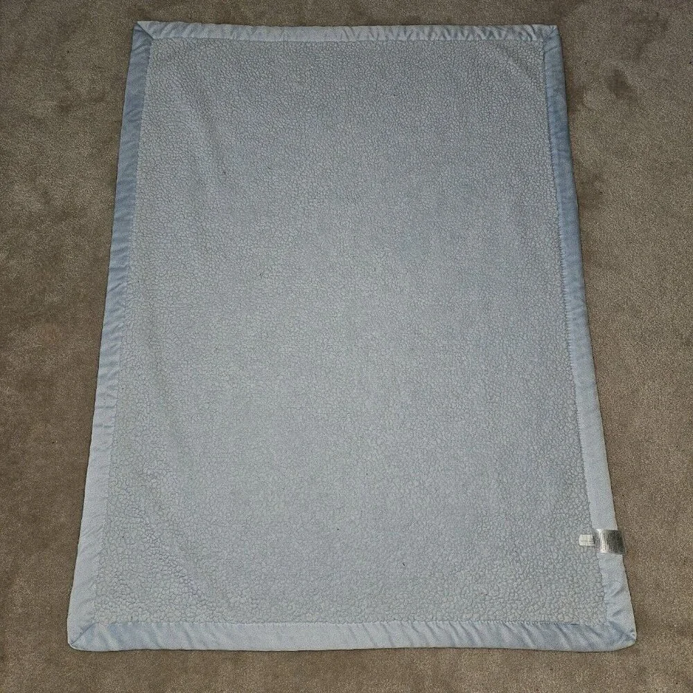 Koala Baby 2013 Solid Light Blue Baby Blanket SOFT Fleece Satin Trim 29x39